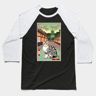 American Shorthair Cat Of Ukiyo e Baseball T-Shirt